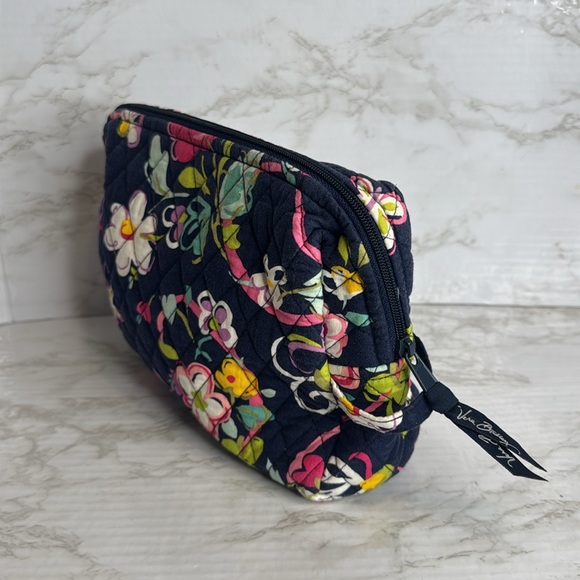 Vera Bradley Large Cosmetic Bag multicolor floral cute spring print - Picture 2 of 6
